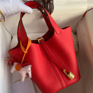 Hermes Vegetable Basket Picotin - Red 88611 | Sandra Bags