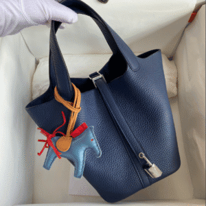 Hermes Vegetable Basket Picotin - Blue 67435 | Sandra Bags