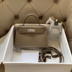 Hermes ck18 Mini 2nd Generation Handbag - Elephant Gray 52310 | Sandra Bags