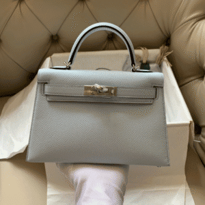 Hermes ck18 Mini 2nd Generation Handbag - Haze Blue 89488 | Sandra Bags