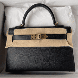 Hermes Mini Kelly Second Generation Handbag - Black 10509 | Sandra Bags