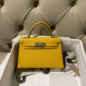 Hermes Mini 2nd Generation Handbag – Yellow 19397 | Sandra Bags