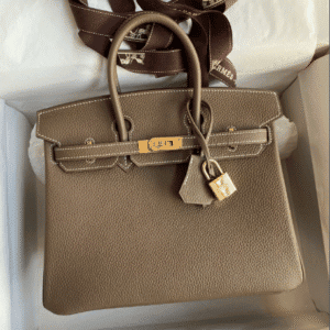 Hermes Birkin Hand-Stitched Handbag - Elephant Gray (Golden Buckle) 19263 | Sandra Bags