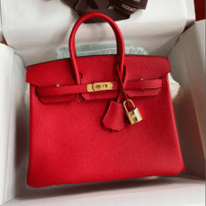 Hermes Birkin Hand-Stitched Handbag - Red 66234 | Sandra Bags
