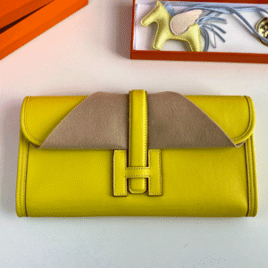 Hermes Jige Elan Sheepskin Lining Bag - Yellow 28662 | Sandra Bags