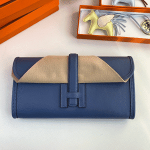 Hermes Jige Elan Sheepskin Lining Bag - Bright Blue 25665 | Sandra Bags
