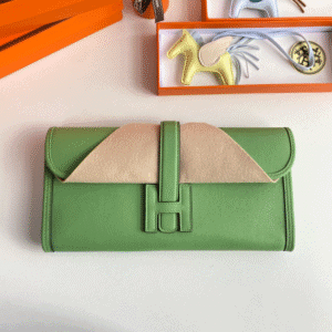 Hermes Jige Elan Sheepskin Lining Bag - Green 74694 | Sandra Bags