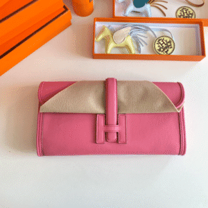 Hermes Jige Elan Sheepskin Lining Bag - Pink 91687 | Sandra Bags