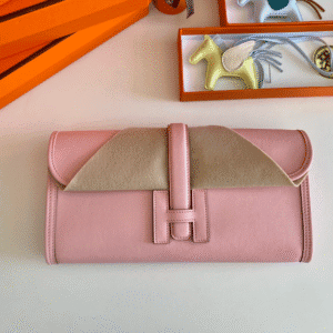 Hermes Jige Elan Sheepskin Lining Bag - Baby Pink 33796 | Sandra Bags