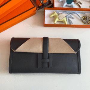 Hermes Jige Elan Sheepskin Lining Bag - Black 51982 | Sandra Bags