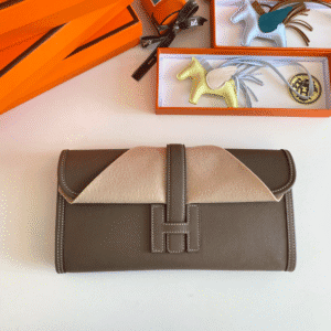 Hermes Jige Elan Sheepskin Lining Bag - Elephant Gray 71931 | Sandra Bags