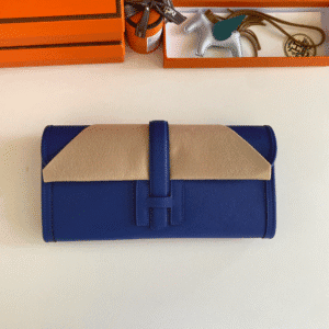 Hermes Jige Elan Sheepskin Lining Bag - Electric Blue 28757 | Sandra Bags