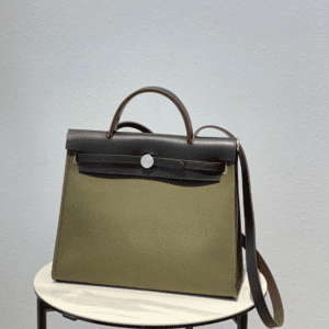 Hermes Cloth Herbag Handbag - Elephant Gray 46320 | Sandra Bags