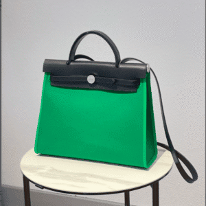 Hermes Cloth Herbag Handbag - Green 69384 | Sandra Bags