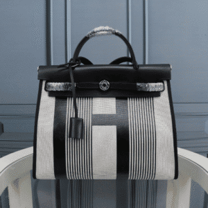 Hermes Outer Seam Black H Cloth Bag – Black 92472 | Sandra Bags