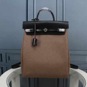 Hermes Herbag Rucksack Handbag - Elephant Grey/Black 24983 | Sandra Bags