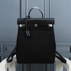 Hermes Herbag Rucksack Handbag - Black 92546 | Sandra Bags