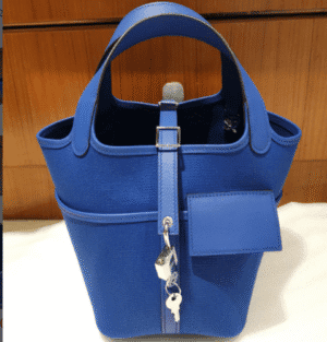 Hermes Cargo Picotin Vegetable Basket Spot Handbag - Blue 87426 | Sandra Bags