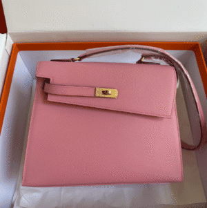 Hermes Kelly Pochette Handbag - Light Pink 92017 | Sandra Bags