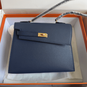 Hermes Kelly Pochette Handbag - Royal Blue 17856 | Sandra Bags