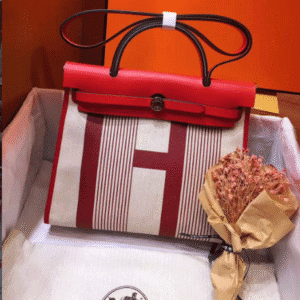 Women Hermès Authenticated Herbag Handbag - Red 90431 | Sandra Bags
