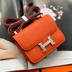 Hermes Mini Stewardess Handbag - Orange 63011 | Sandra Bags