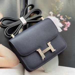 Hermes Mini Stewardess Handbag - Sapphire Blue 95758 | Sandra Bags