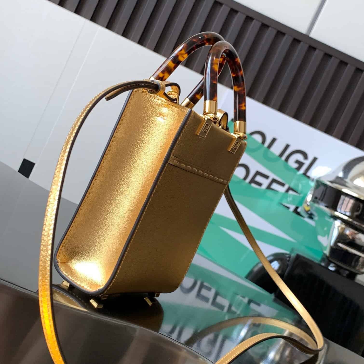 Fendi Mini Sunshine Bag - Gold 51737 | Sandra Bags - Image 5