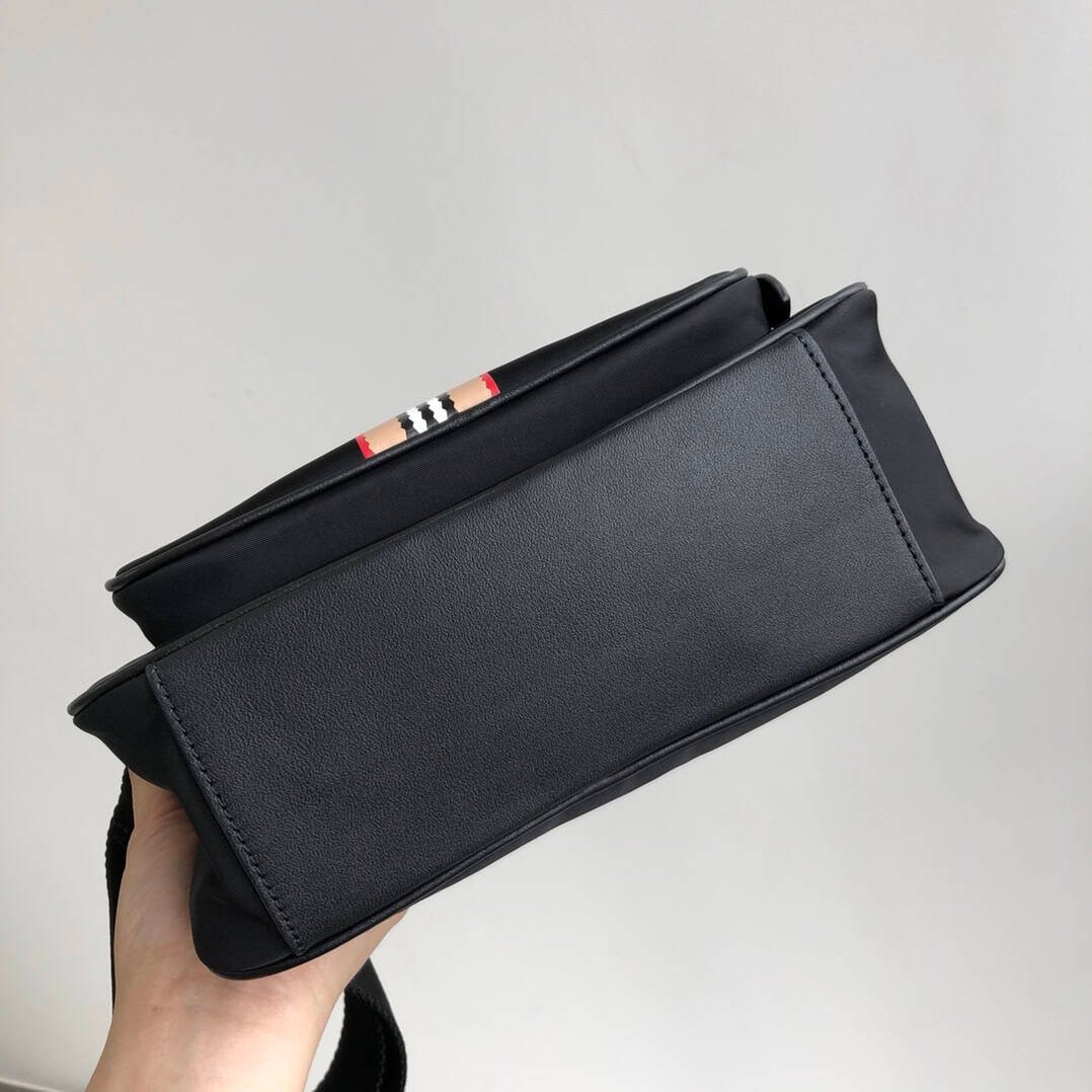 Burberry Striped Printed Nylon Camera Bag - Black 59664 | Sandra Bags - Image 3