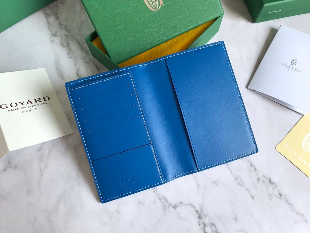 Goyard Passport Holder Wallet - Electric Blue 29733 | Sandra Bags - Image 4