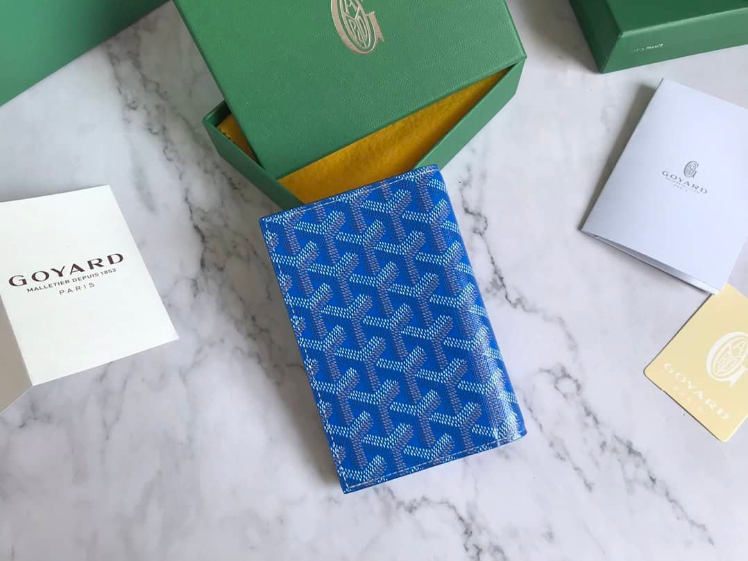 Goyard Passport Holder Wallet - Electric Blue 29733 | Sandra Bags - Image 5