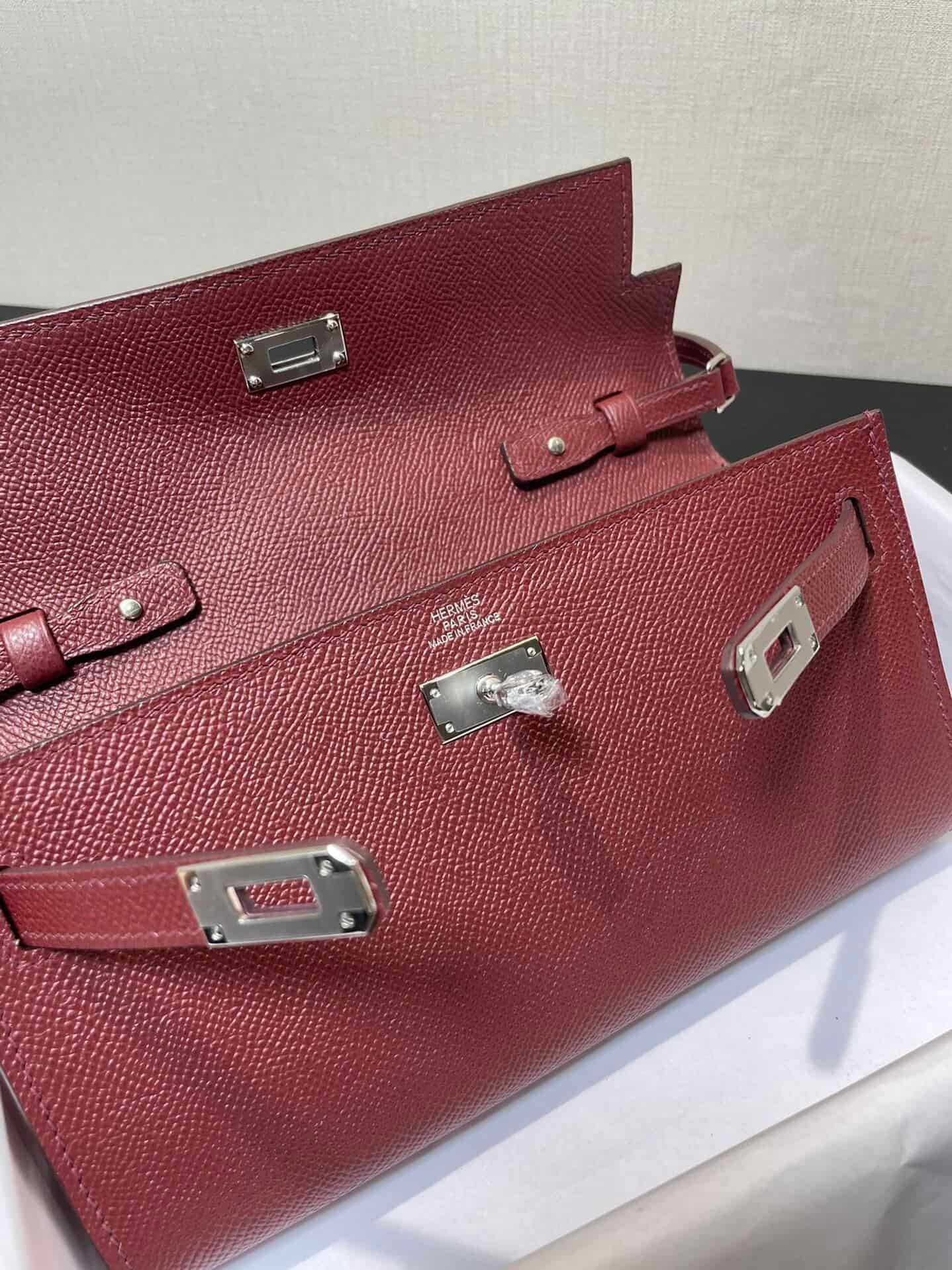 Hermes Kelly Crossbody Bag - Wine Red 39135 | Sandra Bags - Image 4