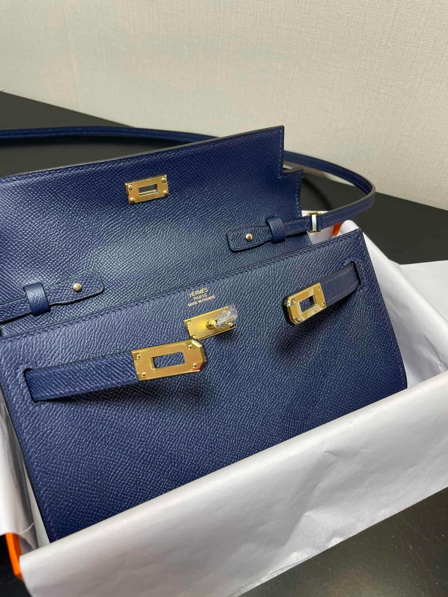 Hermes Kelly Crossbody Bag - Royal Blue 99169 | Sandra Bags - Image 3