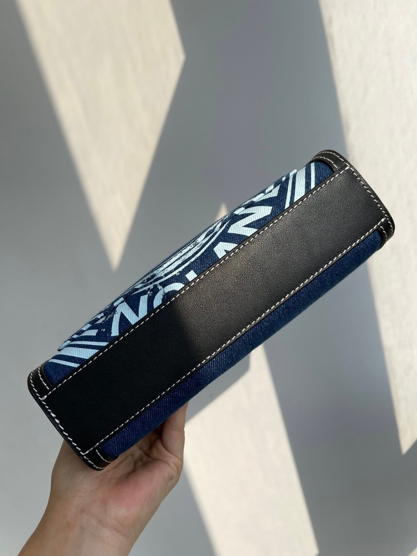 Burberry Horseferry Denim Shoulder Bag - Blue 72982 | Sandra Bags - Image 3