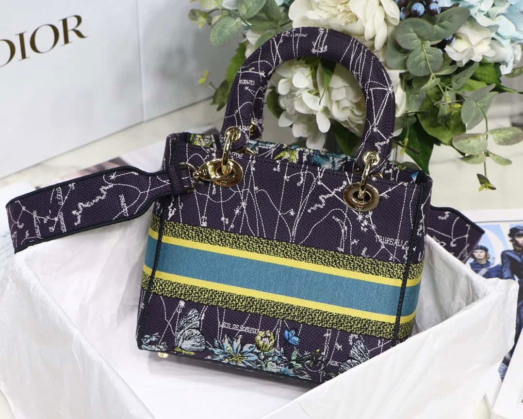 Dior Lady D Embroidery Series - Blue Constellation 30855 | Sandra Bags - Image 5