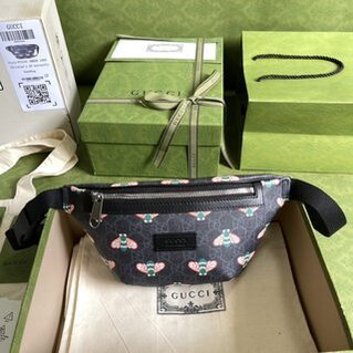 Gucci GG Bee Bumbag Belt Bag - Black 24391 | Sandra Bags