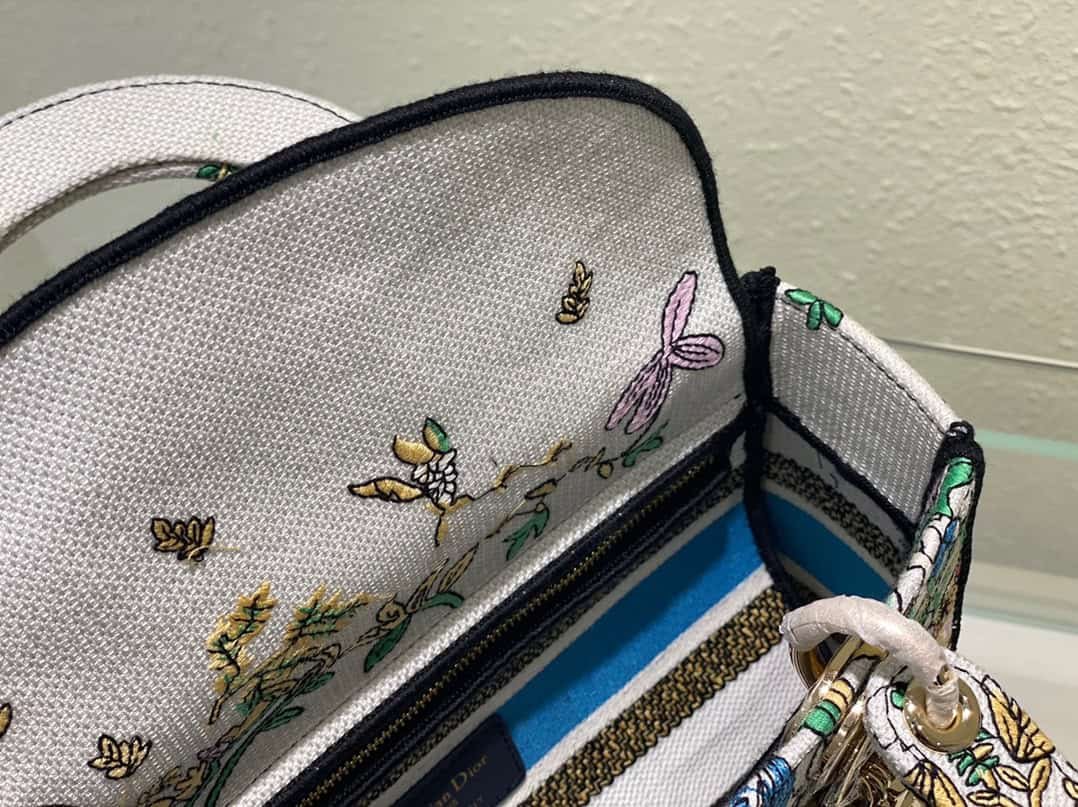 Dior Lady D-Lite Bag - White/Black 41906 | Sandra Bags - Image 2