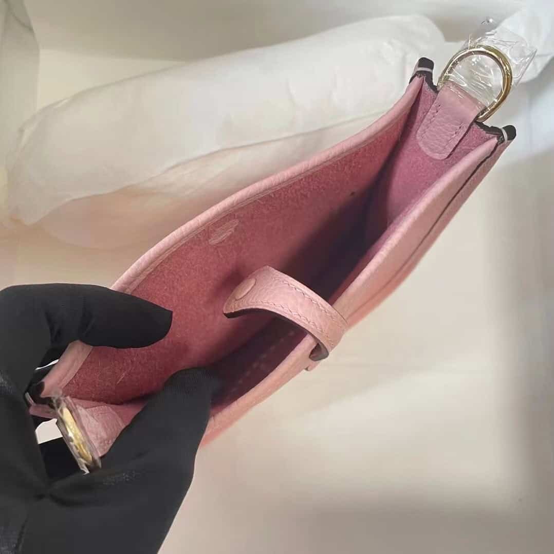 Hermes Evelyne Hollow H Letter Handbag - TPink 57725 | Sandra Bags - Image 2