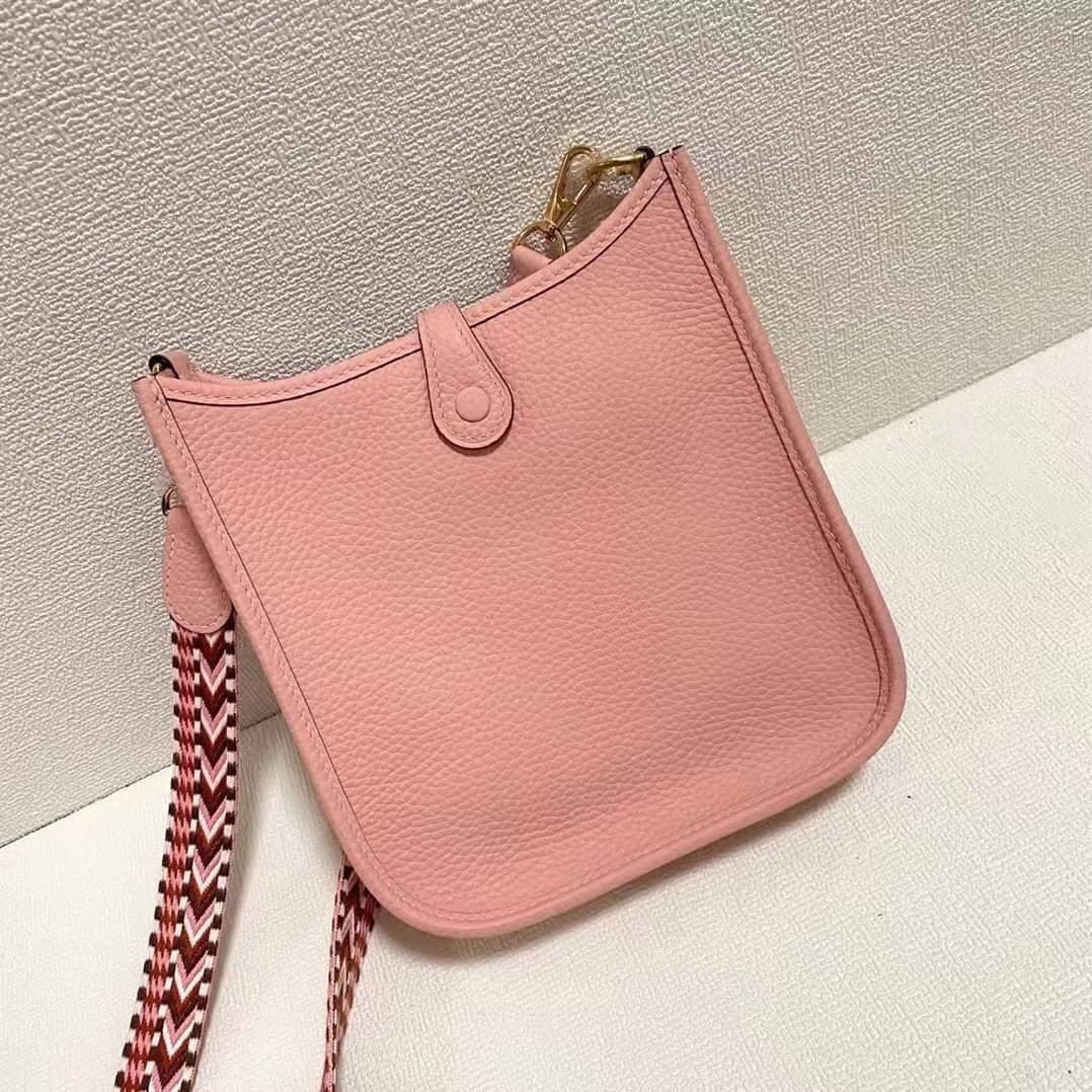 Hermes Evelyne Hollow H Letter Handbag - TPink 57725 | Sandra Bags - Image 5