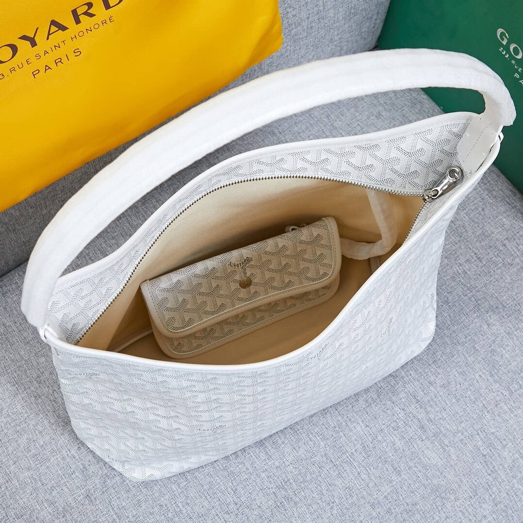 Goyard Hobo Bohème Underarm Bag - White 31577 | Sandra Bags - Image 4