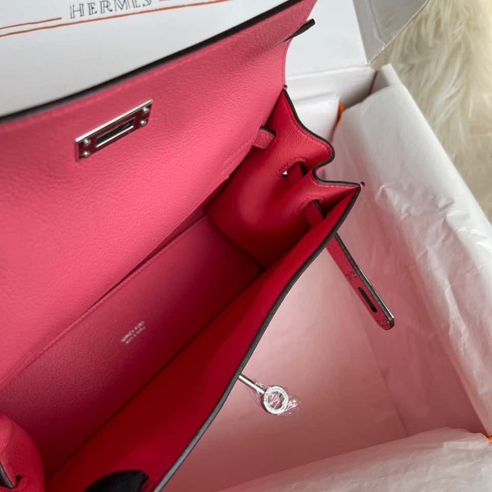 Hermes Kelly DanSe Handbag – Pink (Silver Buckle) 87519 | Sandra Bags - Image 3