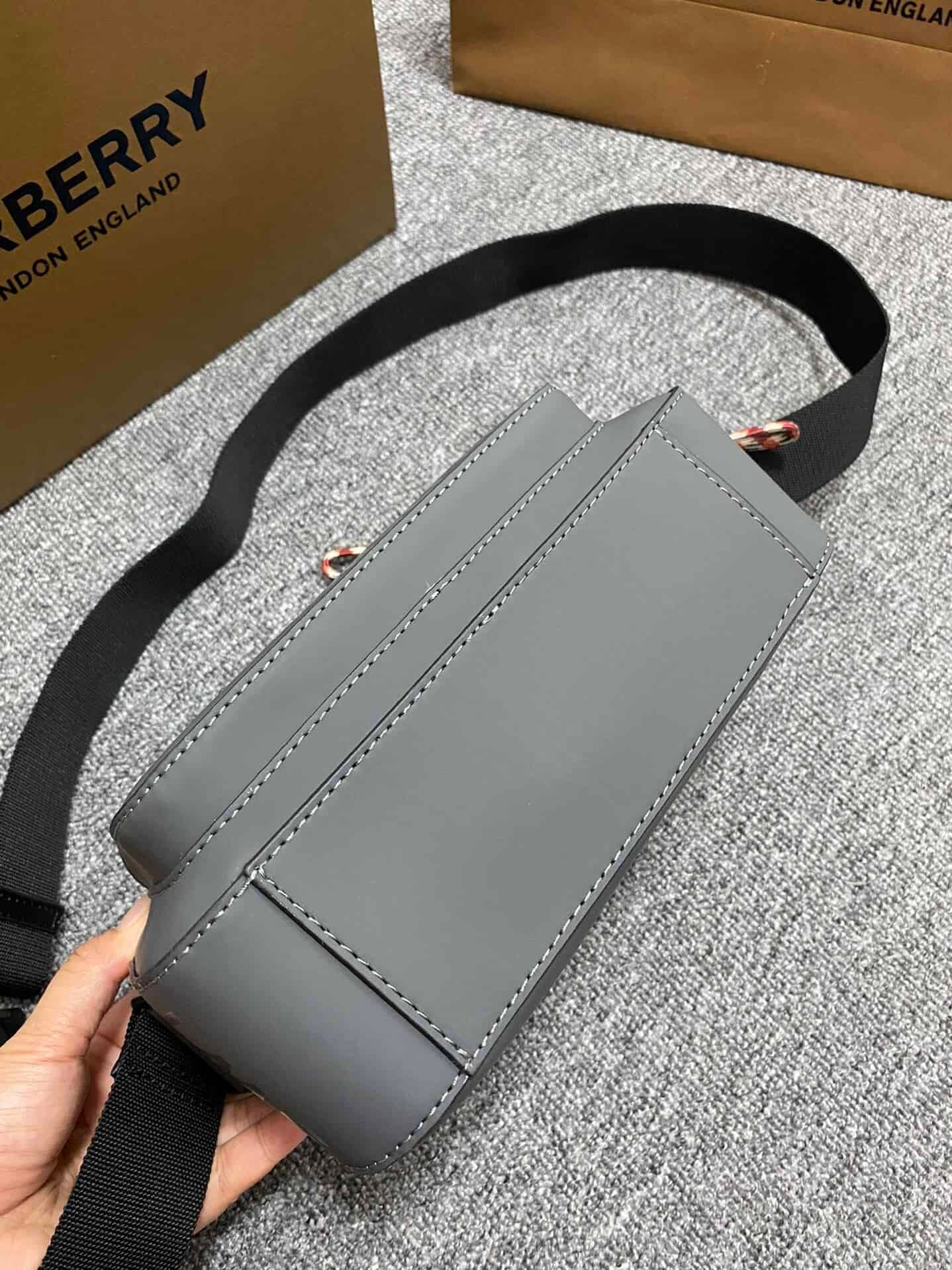 Burberry Horseferry Nylon Crossbody Bag - Gray 53326 | Sandra Bags - Image 5