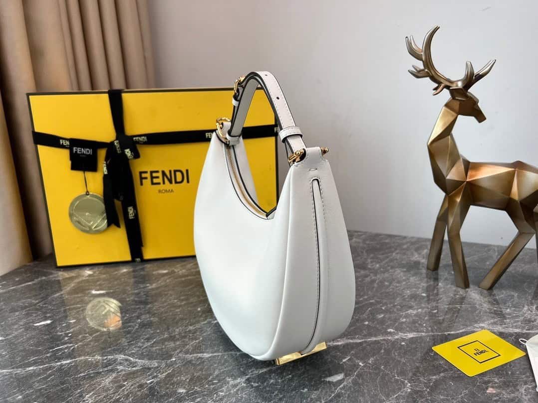 Fendi Praphy Underarm Small Bag - White 28072 | Sandra Bags - Image 4