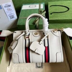 Gucci Bauletto Small Top Handle Bag – White 58133 | Sandra Bags