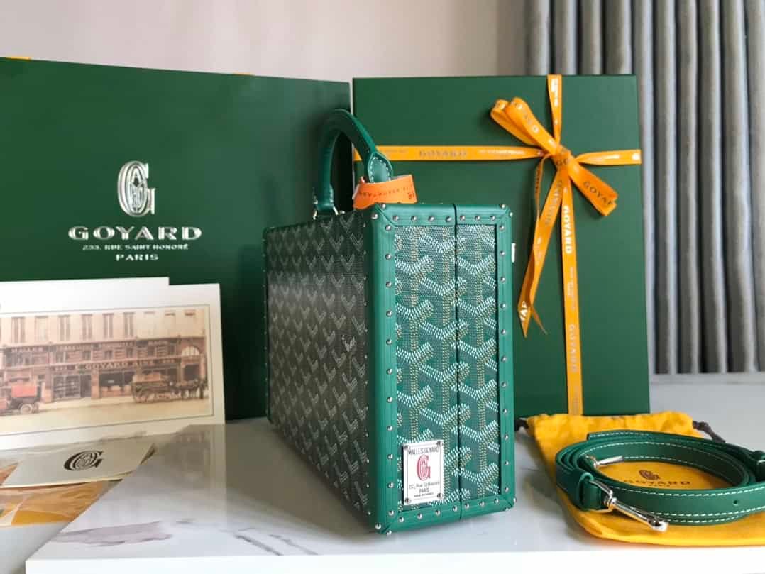 Goyard Grand Hôtel Suitcase Handbag - Green 42489 | Sandra Bags - Image 5