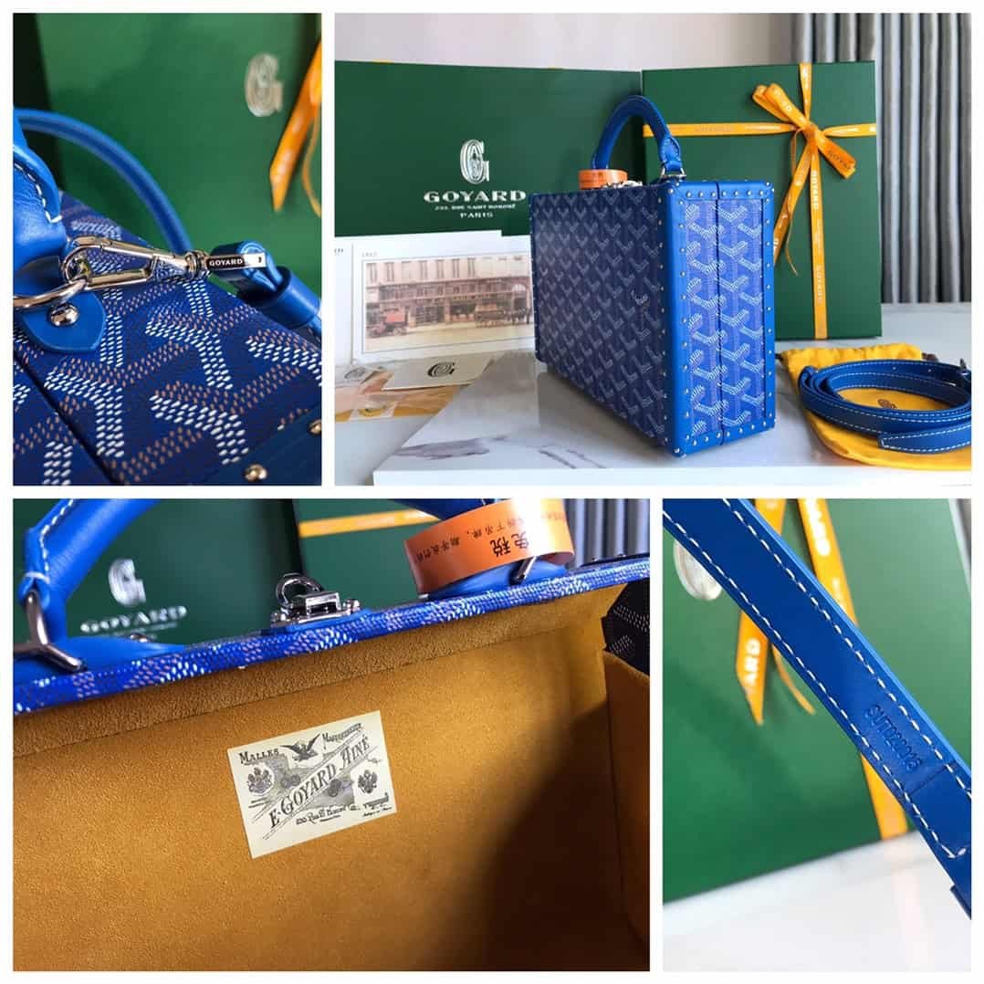 Goyard Grand Hôtel Suitcase Handbag - Electric Blue 52345 | Sandra Bags - Image 2