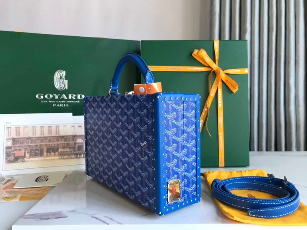 Goyard Grand Hôtel Suitcase Handbag - Electric Blue 52345 | Sandra Bags - Image 5