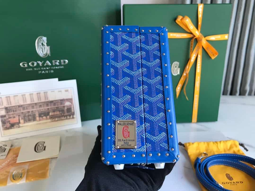 Goyard Grand Hôtel Suitcase Handbag - Electric Blue 52345 | Sandra Bags - Image 4
