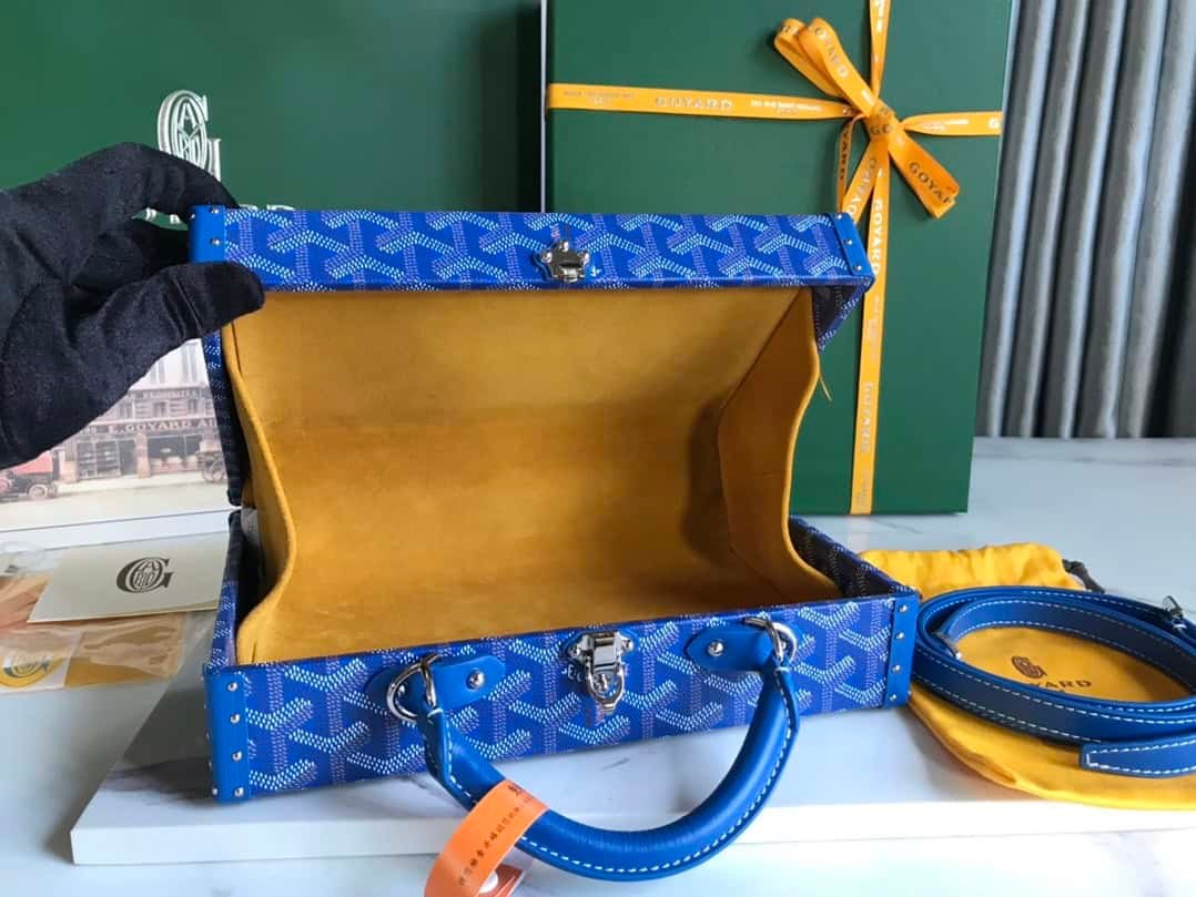 Goyard Grand Hôtel Suitcase Handbag - Electric Blue 52345 | Sandra Bags - Image 3