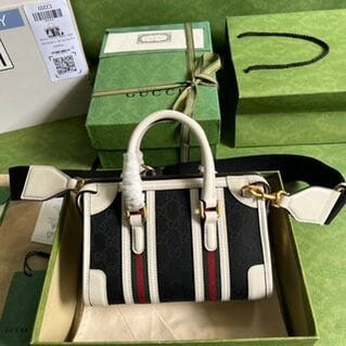 Gucci Mini Bauletto Leather Bag - White 50692 | Sandra Bags - Image 2